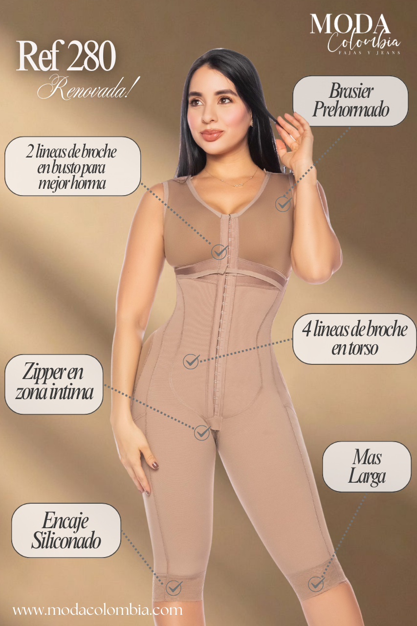 FAJA LARGA CON BROCHES Y BRA 280