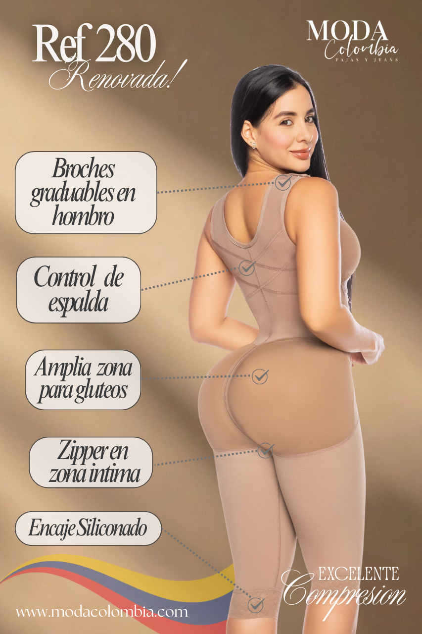 FAJA LARGA CON BROCHES Y BRA 280