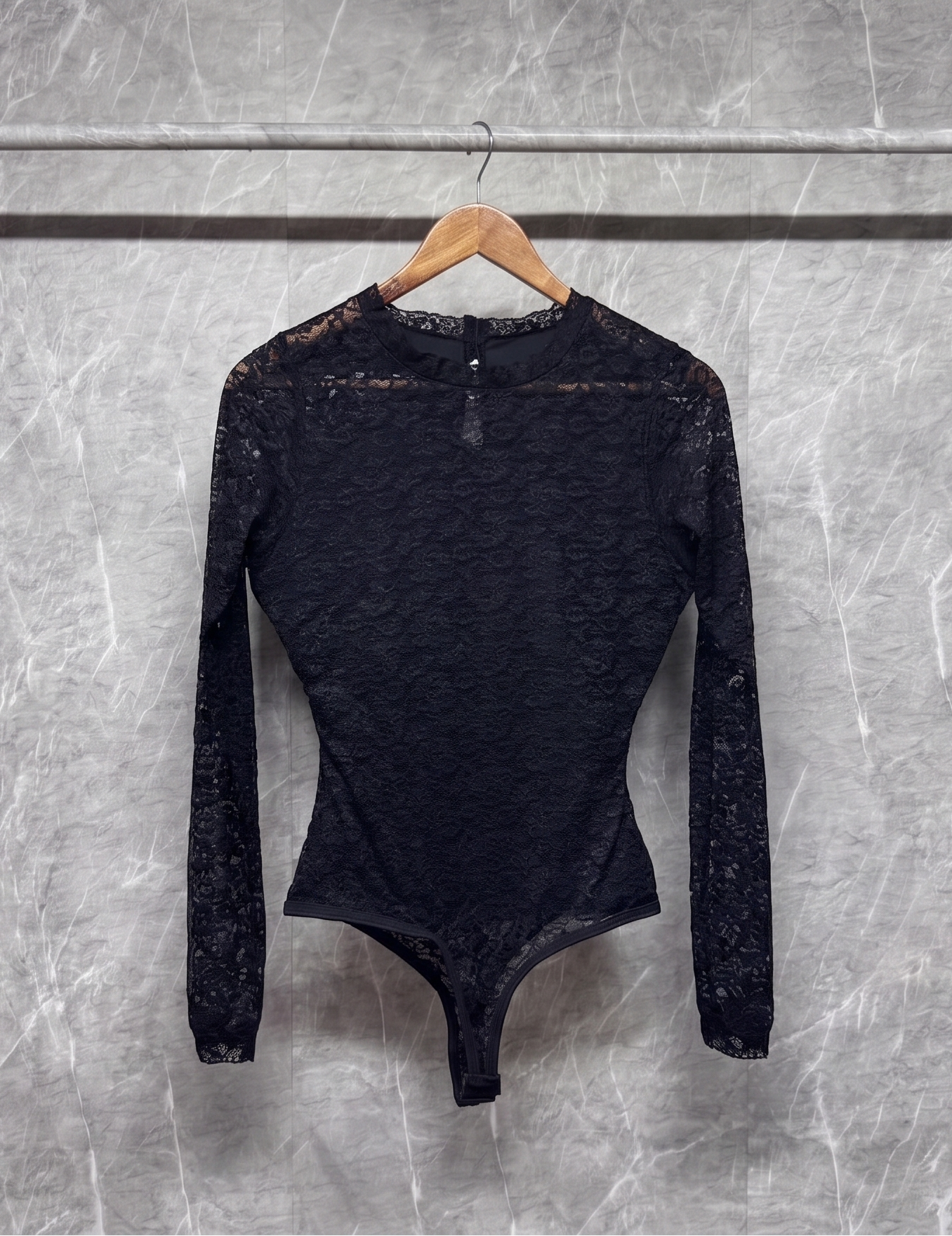 Colombian Black Full Lace Long Sleeve Body Slimmer 9082