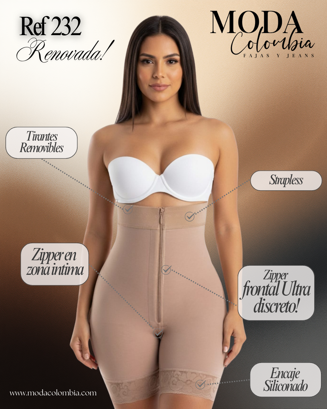COLOMBIAN STRAPLESS SHAPER 232